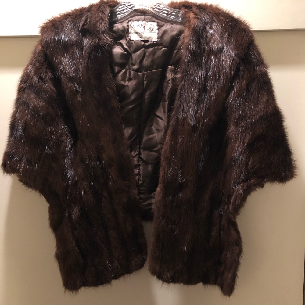 Vintage Mink Wrap Cape Stole one size
